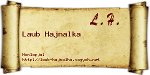 Laub Hajnalka névjegykártya