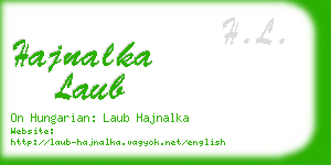 hajnalka laub business card